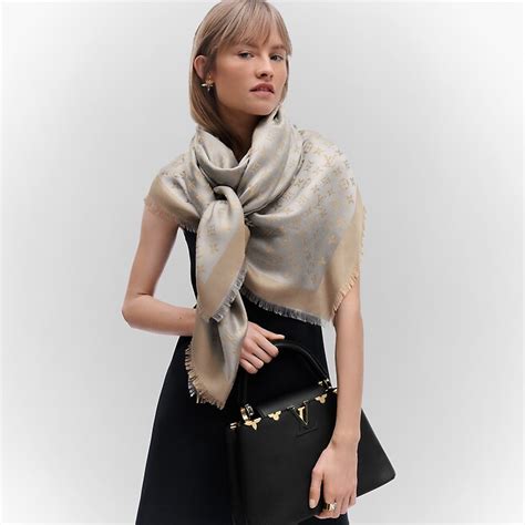 louis vuitton monogram shine shawl replica|louis vuitton shawl ecru.